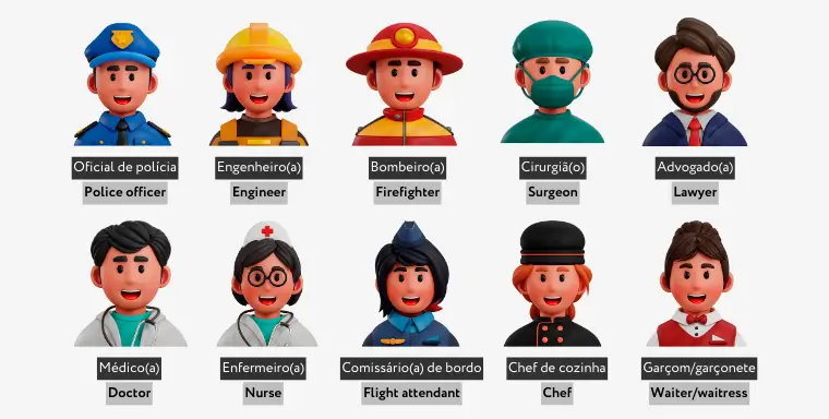 profissões em inglês profissões em inglês