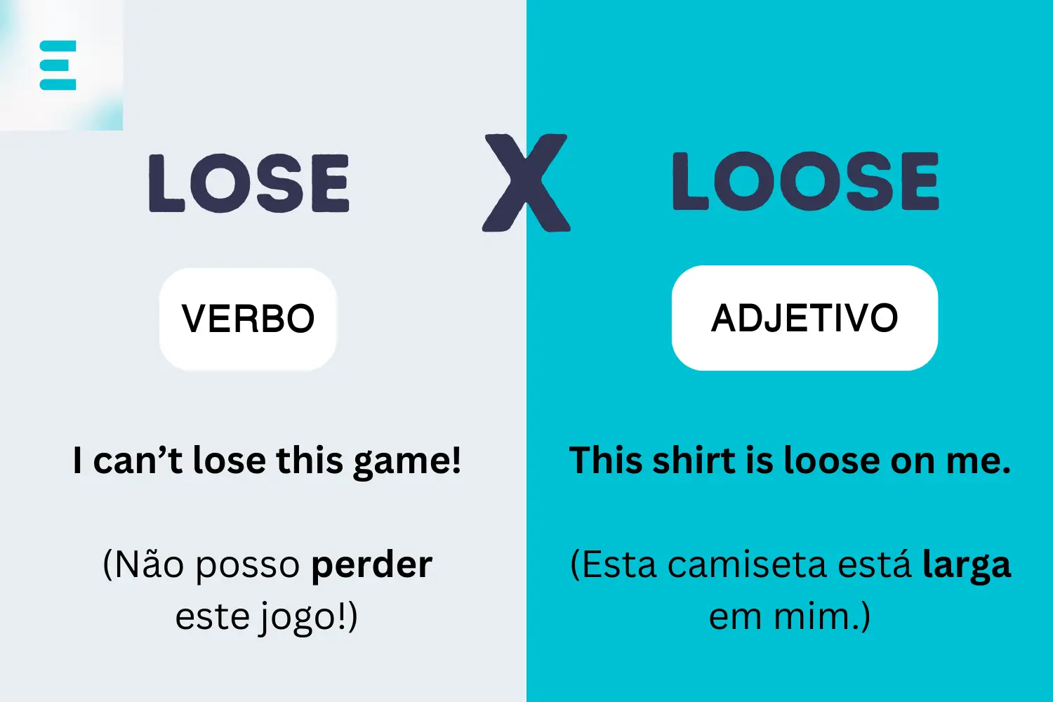 lose ou loose em ingles