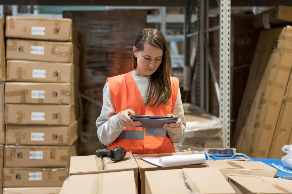 medium shot woman with tablet